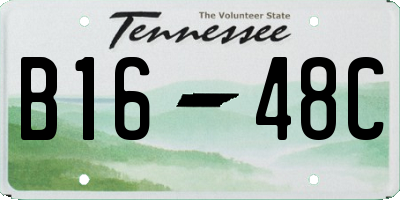 TN license plate B1648C