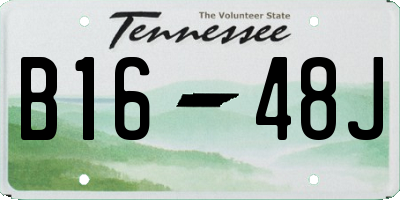 TN license plate B1648J