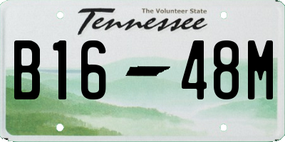 TN license plate B1648M