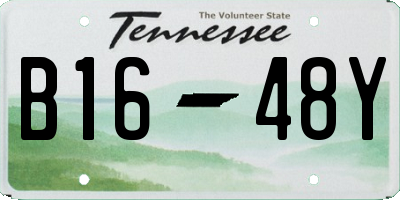 TN license plate B1648Y