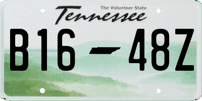 TN license plate B1648Z