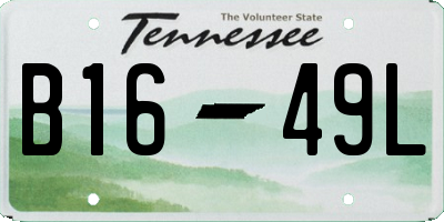 TN license plate B1649L