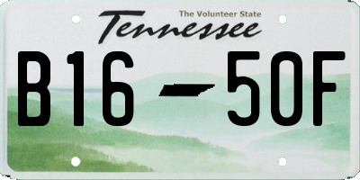 TN license plate B1650F