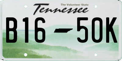TN license plate B1650K