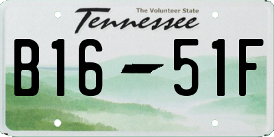 TN license plate B1651F