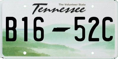 TN license plate B1652C