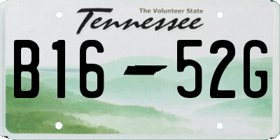 TN license plate B1652G