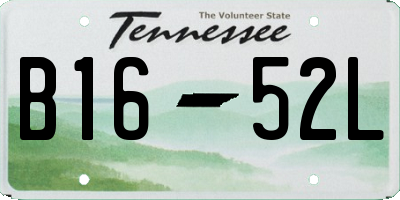 TN license plate B1652L