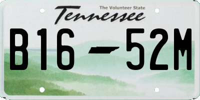 TN license plate B1652M