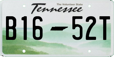 TN license plate B1652T