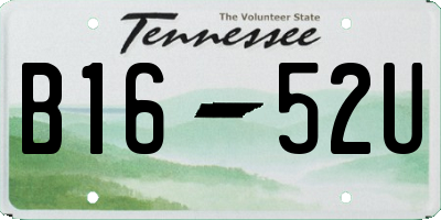 TN license plate B1652U