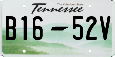 TN license plate B1652V