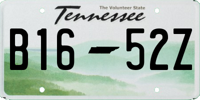 TN license plate B1652Z