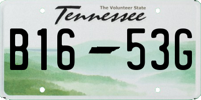 TN license plate B1653G