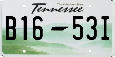 TN license plate B1653I