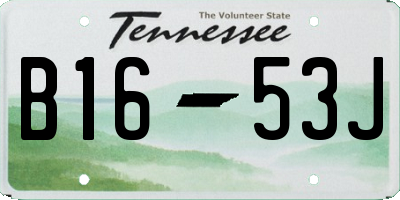 TN license plate B1653J