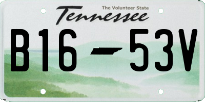 TN license plate B1653V