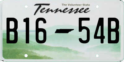 TN license plate B1654B