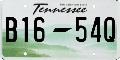 TN license plate B1654Q