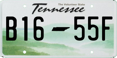 TN license plate B1655F