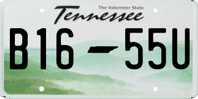 TN license plate B1655U