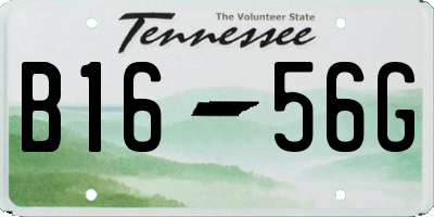 TN license plate B1656G