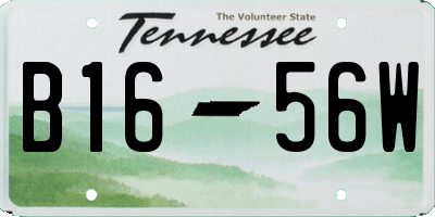 TN license plate B1656W
