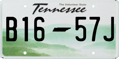 TN license plate B1657J