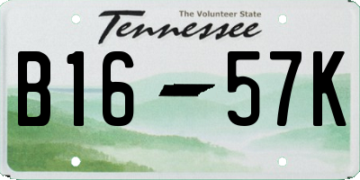 TN license plate B1657K