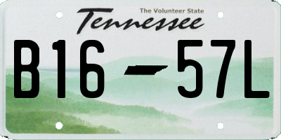 TN license plate B1657L