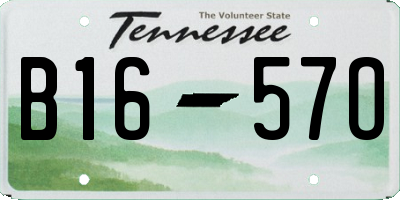 TN license plate B1657O