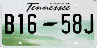 TN license plate B1658J