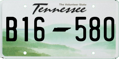 TN license plate B1658O