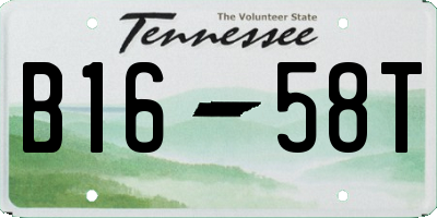 TN license plate B1658T