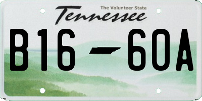 TN license plate B1660A