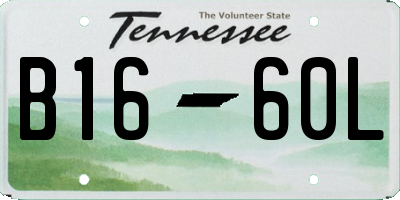 TN license plate B1660L