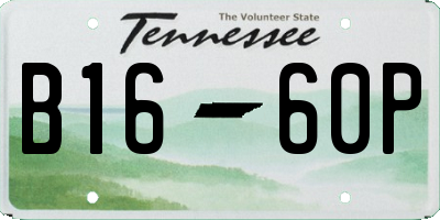 TN license plate B1660P