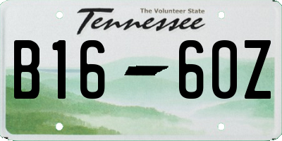 TN license plate B1660Z