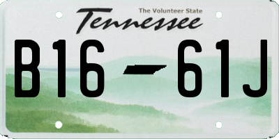 TN license plate B1661J