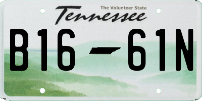 TN license plate B1661N