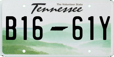 TN license plate B1661Y