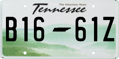 TN license plate B1661Z