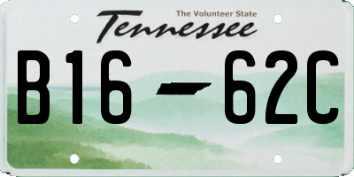 TN license plate B1662C
