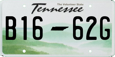TN license plate B1662G