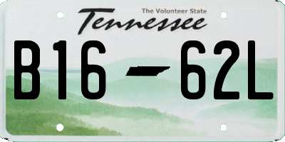 TN license plate B1662L