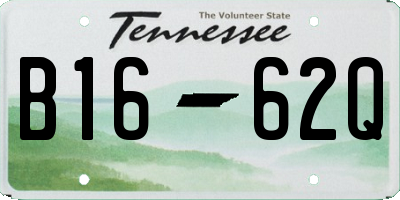 TN license plate B1662Q