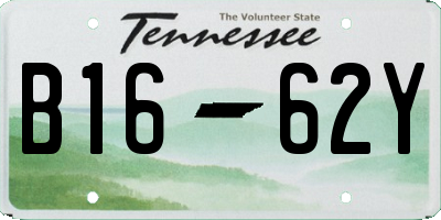 TN license plate B1662Y