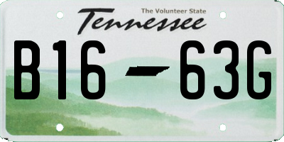 TN license plate B1663G