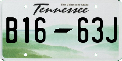 TN license plate B1663J