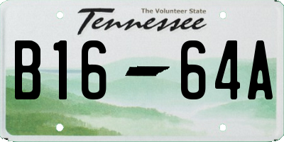 TN license plate B1664A